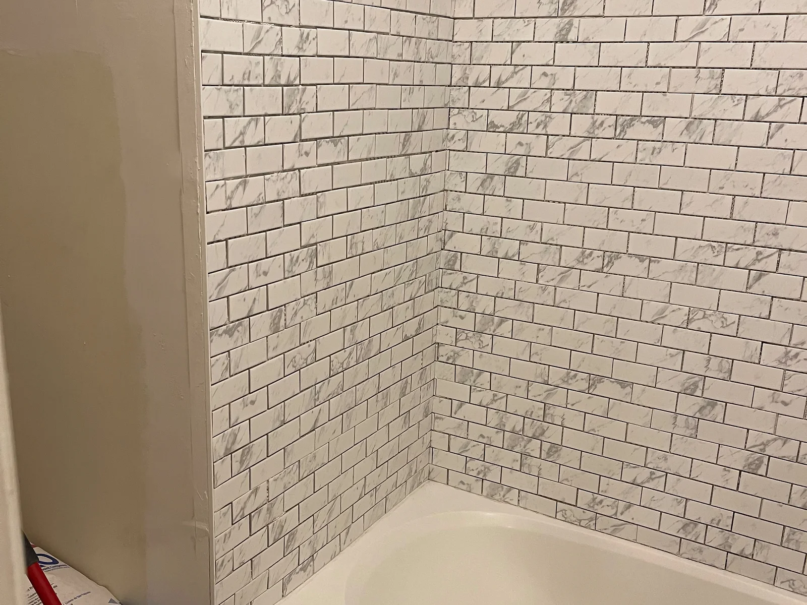 Ceramic tile installation project
